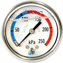  POOL PRO PRESSURE GAUGE CENTRE MOUNT STAINLESS STEEL OIL FILLED